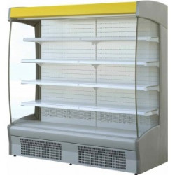 Vitrine réfrigérée Long..1875 murale ouverte - produits laitiers/charcuterie - zeus 1875mm - 1875x2025x880mm - 3240w