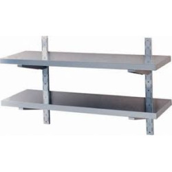 étagère Long..800 inox double sur crémaillère 2