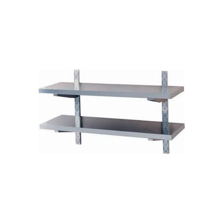 étagère Long..2000 inox double sur crémaillère