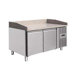 TABLE RÉFRIGÉRÉE A PIZZA DESSUS GRANIT 2 PORTES 2