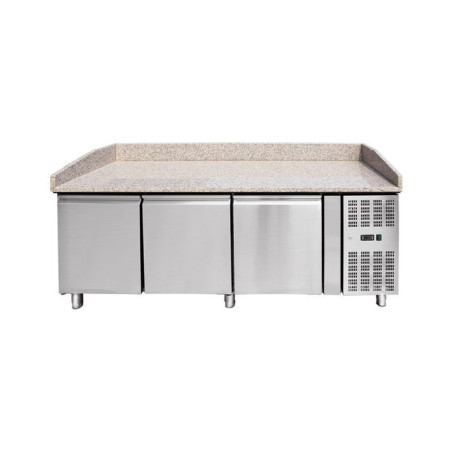 TABLE RÉFRIGÉRÉE A PIZZA DESSUS GRANIT 3 PORTES
