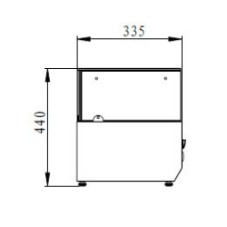 KIT RÉFRIGÉRÉ VITRÉ À POSER CAP. 4 BACS GN1/4 2