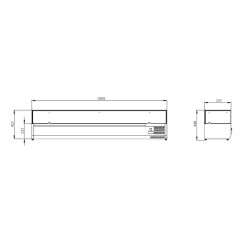 KIT RÉFRIGÉRÉ VITRÉ À POSER CAP. 8 BACS GN1/4 2