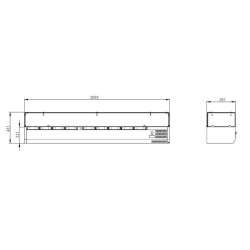 KIT RÉFRIGÉRÉ VITRÉ À POSER CAP. 9 BACS GN1/3 2