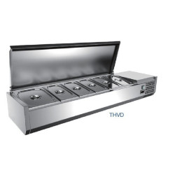 KIT RÉFRIGÉRÉ À POSER  COUVERCLE INOX  CAP. 8 BACS GN1/3 2