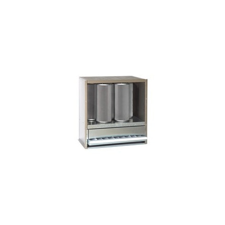 Caisson filtrant à charbon actif débits 1500m3/h.5 cylindres.(15 kg)