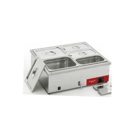 Bain marie électrique 2x GN 1/1 avec robinet à poser