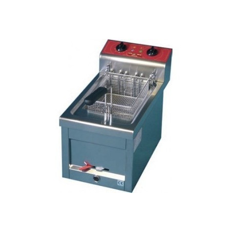 Friteuse 9 litres à poser triphase avec vidange