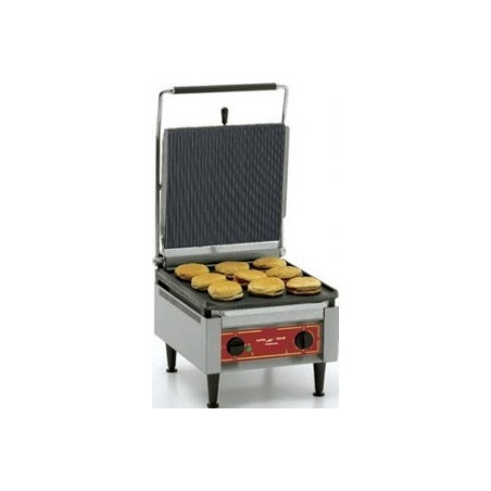 Grill Panini - super Panini geant - superieure et inferieure rainurée - 410x620x340mm