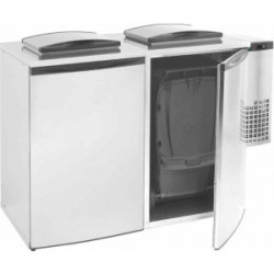 Refroidisseur de déchets double 2x240 litres chambre avec unité de refroidiséement 2