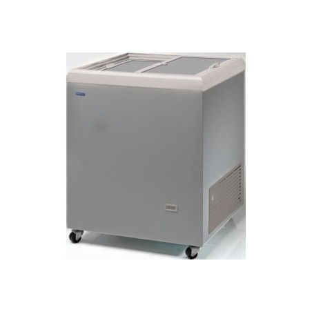 Congélateur 222 litres couvercle coulissant «opaque» aspect inox