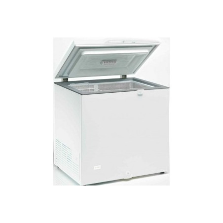 Congélateur 220 litres couvercle porte pleine blanc laque
