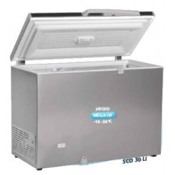 Congélateur 300 litres couvercle porte pleine aspect inox 2