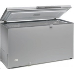 Congélateur 400 litres couvercle dessus inox porte pleine aspect inox 2