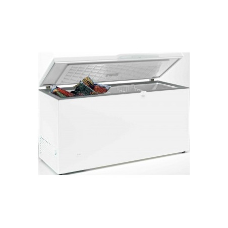 Congélateur 690 litres couvercle porte pleine blanc laque