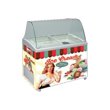 Conservateur de crème glacée 400 litres - vintage - 12°/-26°c