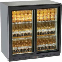 Arrière bar réfrigéré 2 porte vitrées 223 litres