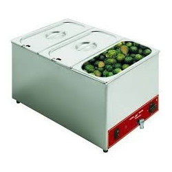 Bain marie électrique GN 1/1 avec robinet à poser