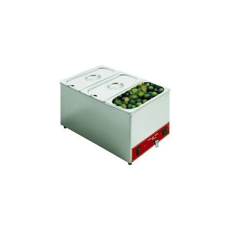 Bain marie électrique GN 1/1 avec robinet à poser