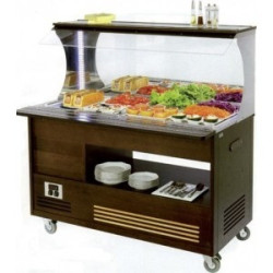 Buffet mural mixte froid et chaud 4 bacs GN1/1