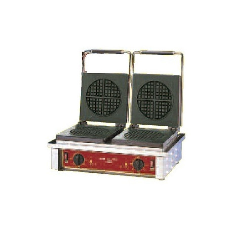 Gaufrier électrique double - gaufre ronde - 550 x 440 x 230mm - 3.2Kw