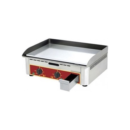 Plancha électrique - 400 x 400 - acier lisse au chrome dur