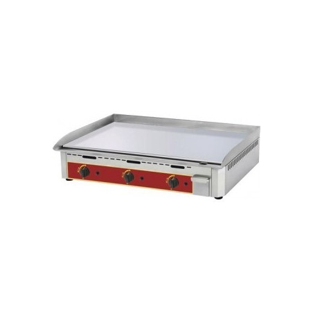 Plancha gaz - 900 x 400 - acier lisse au chrome dur