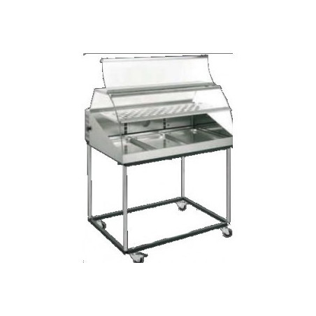 Support / piétement mobile adaptable pour vitrines modèles chaud ou froid ts3