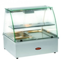 Vitrine chaude / bain marie à poser 2x GN1/1