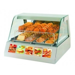 Vitrine chauffante de comptoir capacite 2 GN1/1 2