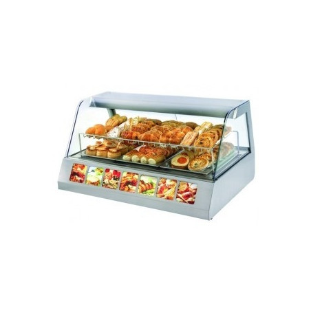 Vitrine chauffante de comptoir capacite 3 GN1/1
