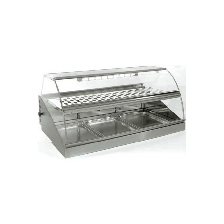 Vitrine de marché transportable froide 3 bacs GN1/1