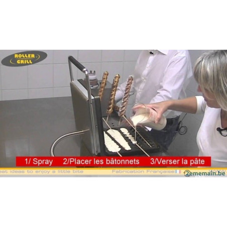 Gaufrier simple 1 moule - fer en epis - 4 gaufres