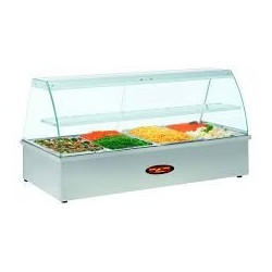 Vitrine chaude / bain marie à poser 4x GN1/1