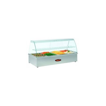 Vitrine chaude / bain marie à poser 4x GN1/1
