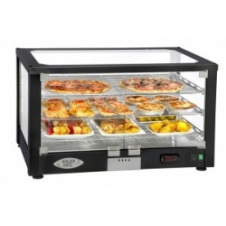 Vitrine chauffante ventilée 3 niveaux - noire 2