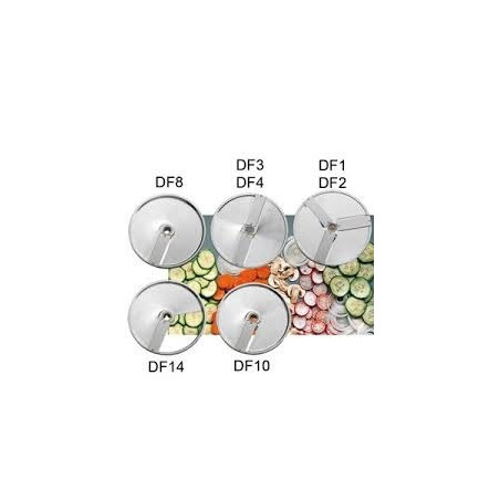Disque standard df8 (couteau droit) - eppais. 8mm - pour trancher, émincer: carottes, concombres, radis, champignons...