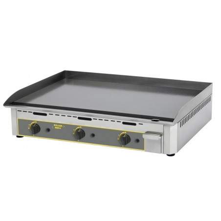 Plancha électrique - 900 x 400 - acier lisse au chrome dur