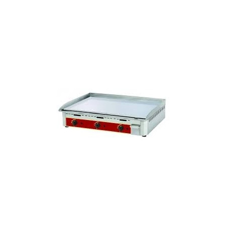 Plancha électrique - 900 x 400 - acier lisse au chrome dur