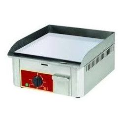 Plancha électrique - 400 x 400 - acier lisse au chrome dur