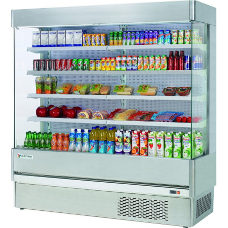 Vitrine Long.. 1310 ouverte réfrigérée compact tout inox cronus