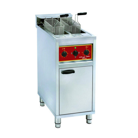 Friteuse 2 x 10 litres électrique sur coffre monobloc