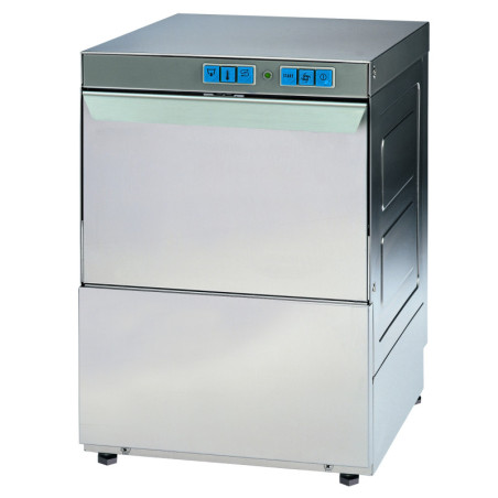 Lave-verres 1300 verres/h - panier 400 x 400 - adoucisseur incorporée - 
