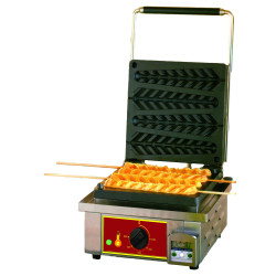 Gaufrier simple 1 moule - fer en epis - 4 gaufres 2