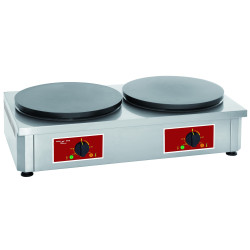 Crêpière 2 plaques diametre 400 mm électrique