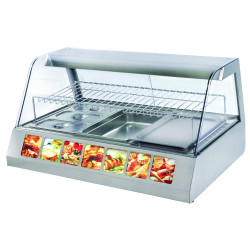 Vitrine chauffante de comptoir capacite 3 GN1/1