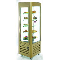 Vitrine réfrigérée "panoramique" gold 5 plateaux rotatifs