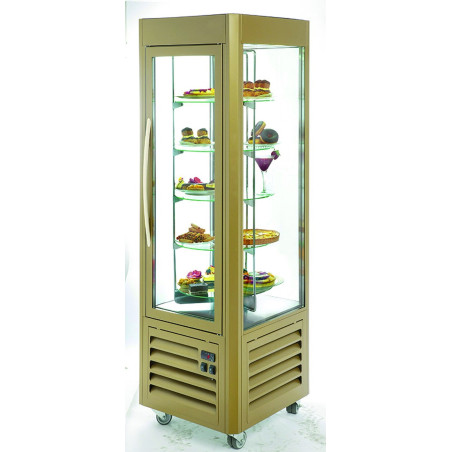 Vitrine réfrigérée "panoramique" gold 5 plateaux rotatifs