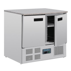 Table réfrigérée dessus granit 2 portes GN 1/1 froid positif 2