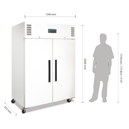 ARMOIRE RÉFRIGÉRÉE BLANCHE  2 PORTES 1200 LITRES
